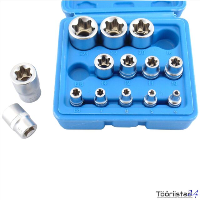 Torx padruni komplekt 14osa 1/4