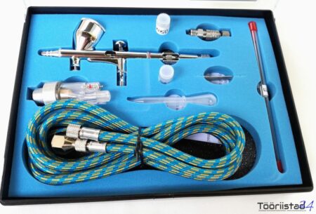 Aerograafi komplekt TG-180K düüsid 0.2 0.3 ja 0.5mm