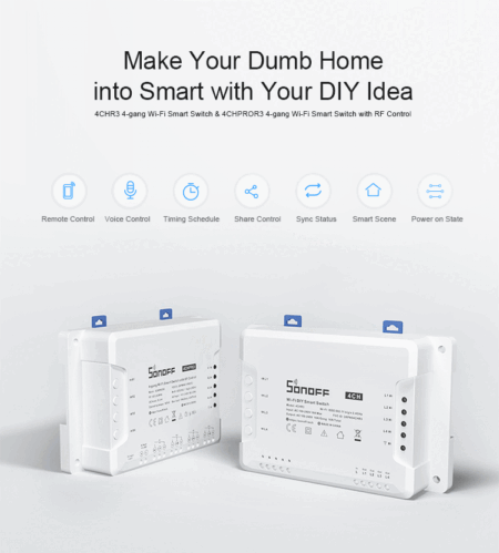 SONOFF 4CHPROR3 4 Gang Wi Fi DIY Smart Switch With RF Control M0802010004 – 12 – Tööriistad24