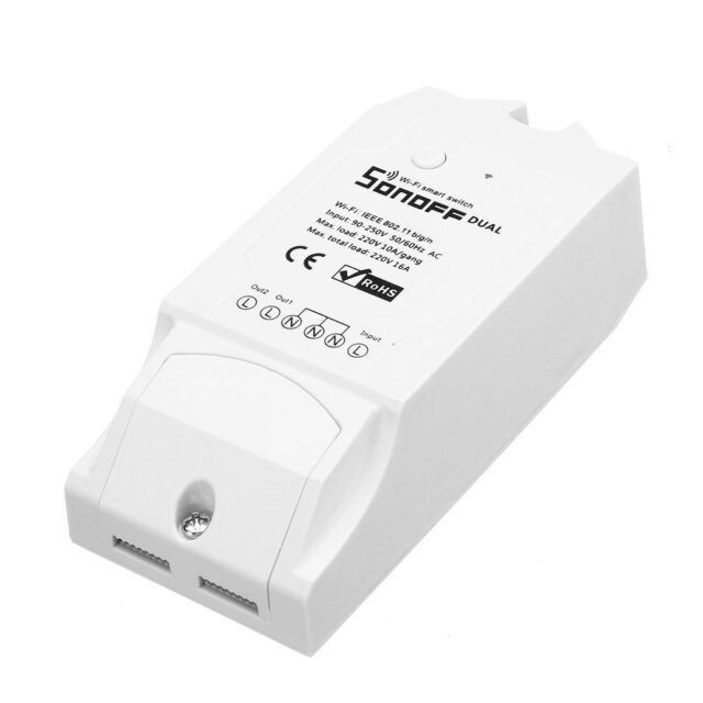 SONOFF DualR2 nutikas 2 kanali Wi-Fi lüliti