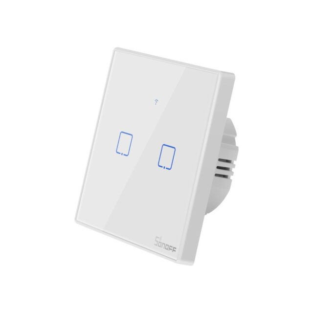 SONOFF T2EU2C Wi-Fi + RF  puutetundlik seinalüliti