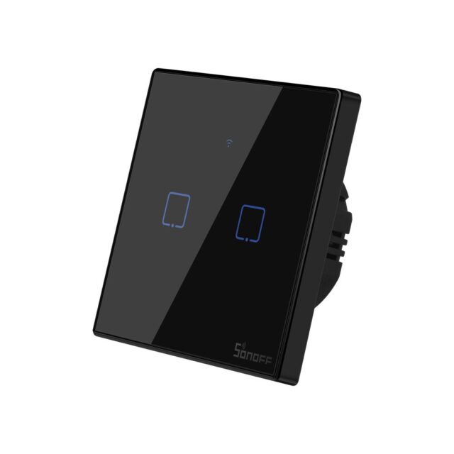 SONOFF T3EU2C Wi-Fi + RF  puutetundlik seinalüliti