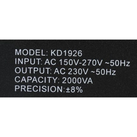 Pinge stabilisaator 2000VA 230V KD1926 11 – 11 – Tööriistad24