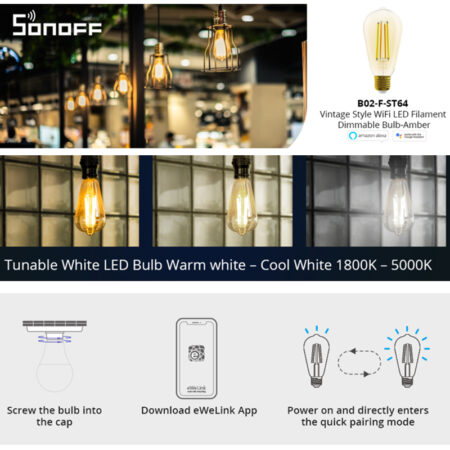 sonoff p B02 F ST64 nutikas lamp M0802040004 1 – 1 – Tööriistad24
