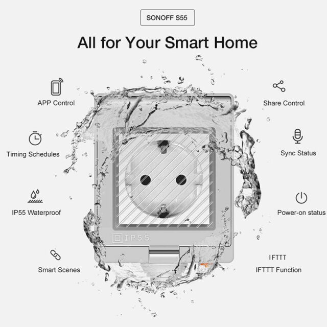 SONOFF S55 nutikas Wi-Fi pistikupesa - Image 4