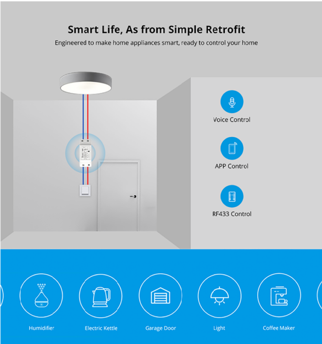 SONOFF BasicR2 Wi-Fi juhtmevaba nutilüliti - Image 7