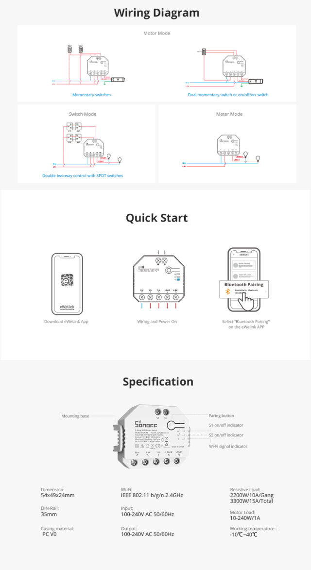 sonoff p2 DualR3 nutiluliti 6920075775402 11 – 4 – Tööriistad24