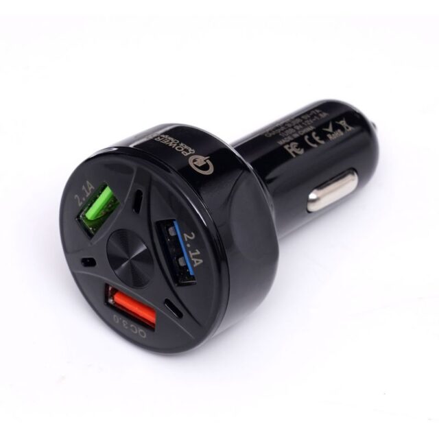 Autolaadija 3 USB LED porti QUICK CHARGE KD1238 2 – 1 – Tööriistad24