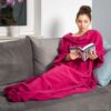 Varukatega pleed, tekk, hommukumantel - fuksia