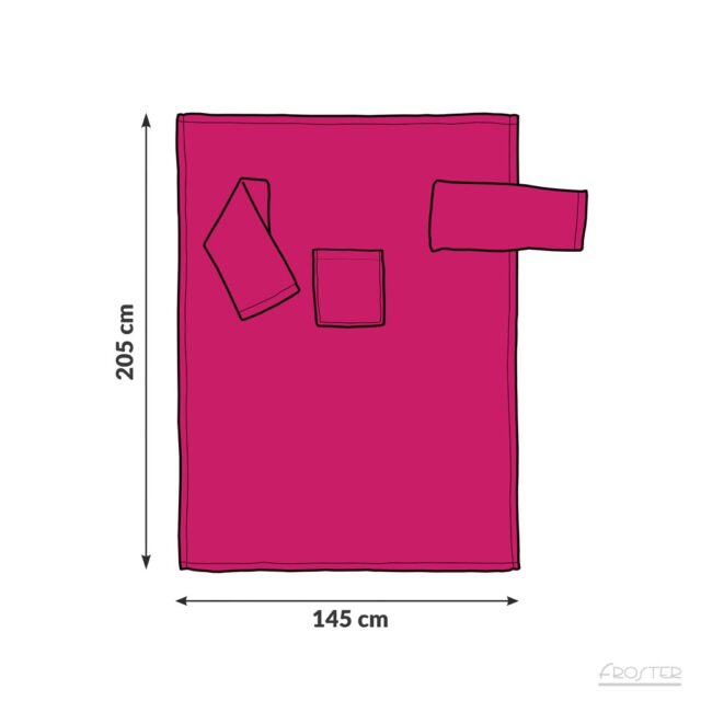Varukatega pleed, tekk, hommukumantel - fuksia - Image 4
