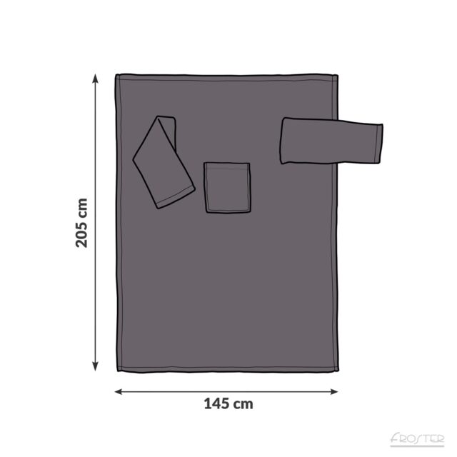 Varukatega pleed, tekk, hommukumantel - grafiit - Image 4
