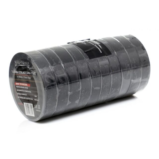 PVC isoleerteip 10tk. Must