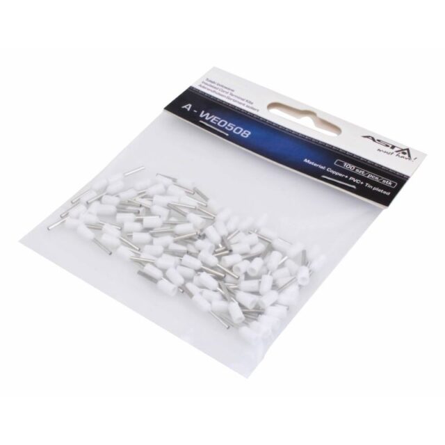 Isolatsiooniga kaabli hülss 0.5mm2 100tk