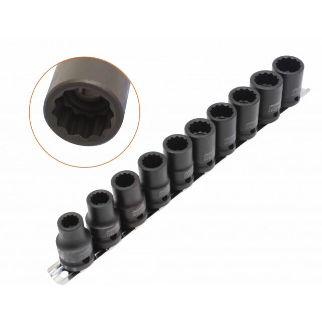 Löökpadrunite komplekt 1/2 12-kant 10-19mm