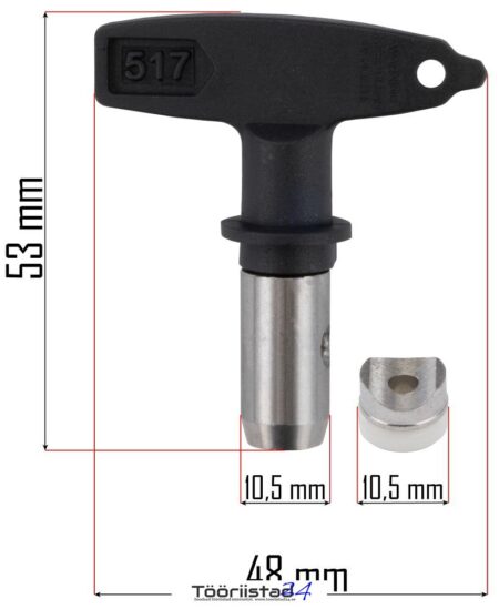 Düüs-D517 airless värvipumbale PM-PDM-1500M