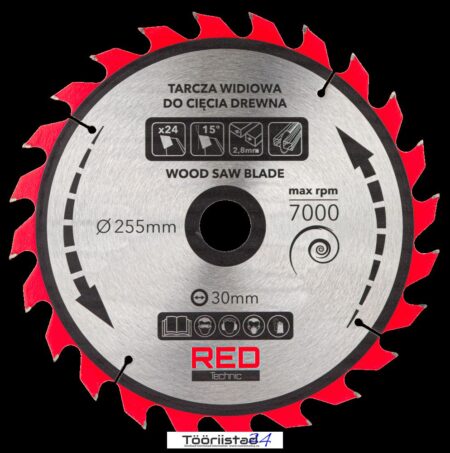 saeketaste komplekt 255 30mm hambad 24 40 60 80 100 RTZTWD0082 1 – 6 – Tööriistad24