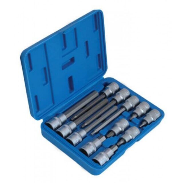 Pikad kuuskantpadrunid 1/2" 12-osaline komplekt