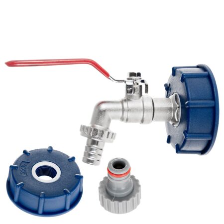 IBC adapterikomplekt veepaakidele 1/2" kraaniga