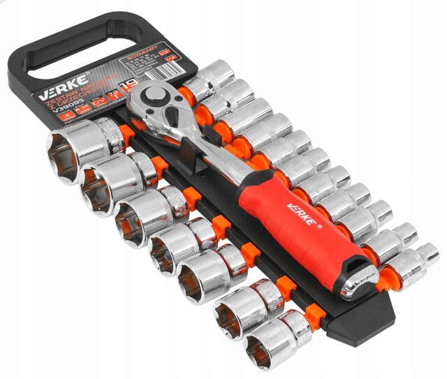 Padrunvõtmete komplekt narrega 1/2", 19 osa Verke - Image 4