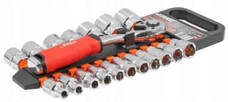 Padrunvõtmete komplekt narrega 1/2", 19 osa Verke