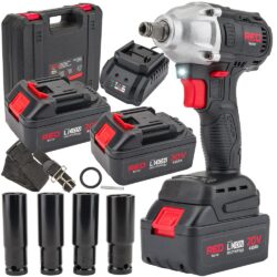 Akuga löökmutrikeeraja RED TECHNIC 20V 4Ah, 380Nm