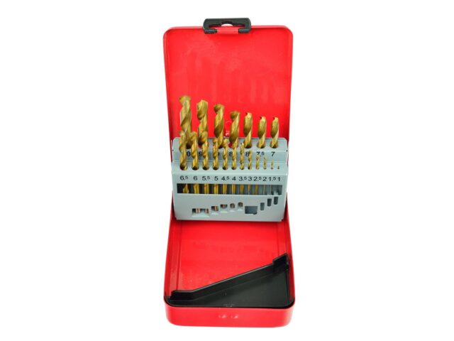 Puuride komplekt 19tk 1-10mm HSS TIN metallkarbis - Image 3