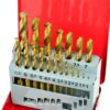 Puuride komplekt 19tk 1-10mm HSS TIN metallkarbis
