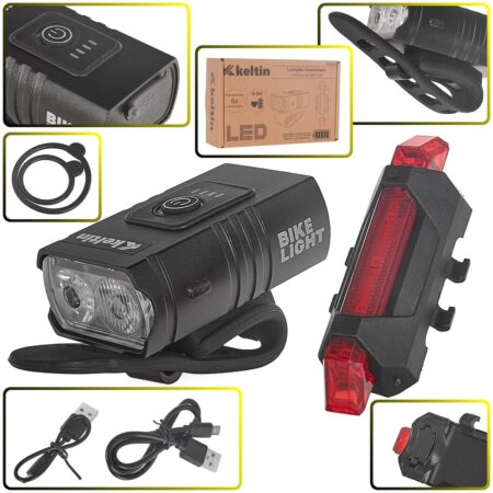 Veekindel IPX4 USB jalgrattatulede komplekt  800lm-120lm