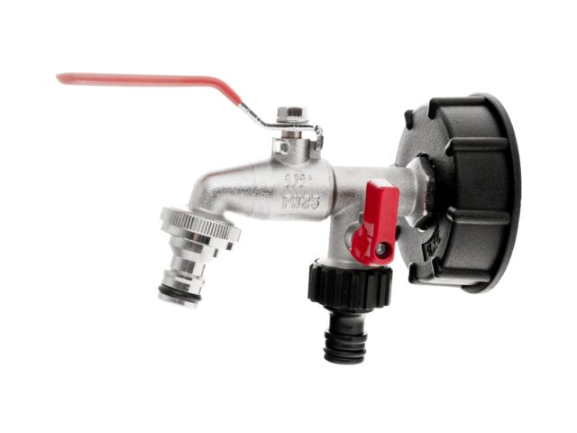 IBC komplekt: S60x6 adapter, 1/2" kraan 2xGZ 3/4" - Image 3