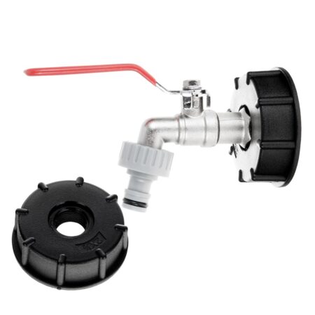 IBC komplekt: S60x6 adapter, 1/2" kraan GZ 3/4", kiirliide