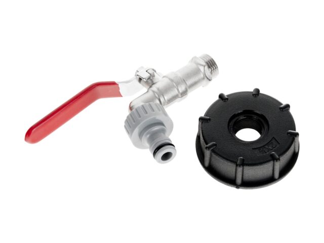 IBC komplekt: S60x6 adapter, 1/2" kraan GZ 3/4", kiirliide - Image 2