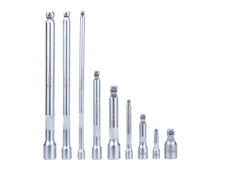 Liigendiga pikenduste komplekt 1/4" 3/8" 1/2" CrV 9-osaline - liigendiga pikenduste komplekt 9osa T00131 3