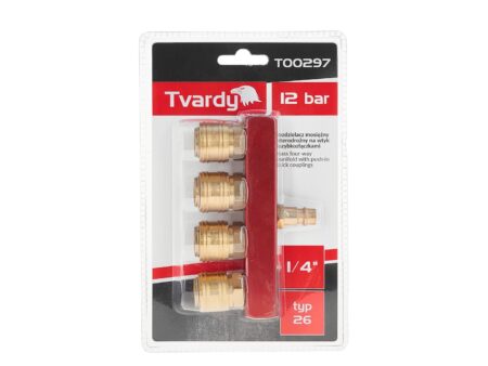 Nelja väljundiga messingist suruõhujaotur 1/4" - nelja vljundiga messingist suruhujaotur 14 t00297 4