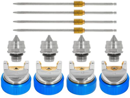 Värvipüstol HVLP + 4 düüsi (1.4 / 1.7 / 2.0 / 2.5) - profi hvlp varvipustol 4 duusi 1 4 1 7 2 0 2 5 G03121 7