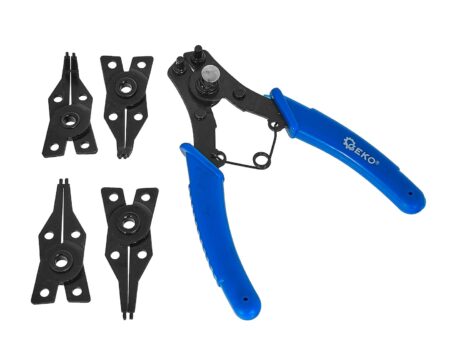 Lukustusrõnga tangid vahetatavate otstega - stopperironga tangid 4 vahetatava otsikuga 160mm G01687 5