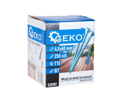 Terrassilauakruvid 4,5x60mm (250tk) + T15 otsik - terrassikruvid 4 5x60mm otsik t15 G30181 5