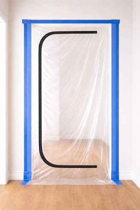 Tolmukaitse kile uksele lukuga (Tüüp C) 220x120cm - tolmukardin uksele 220x120cm c tuupi G66406 2