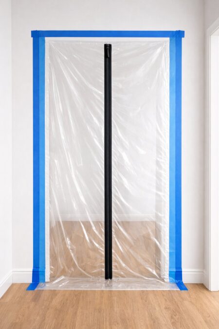 Tolmukaitse kile uksele lukuga (Tüüp I) 220x120cm - tolmukardin uksele 220x120cm i tuupi G66407 2