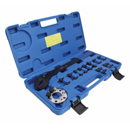 Reguleeritav rihmarattavõti koos nukkvõlli fikseerimistööriistaga